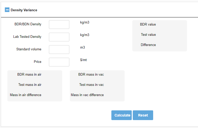 Bunker fuel pricing analytics with real-time online calculators